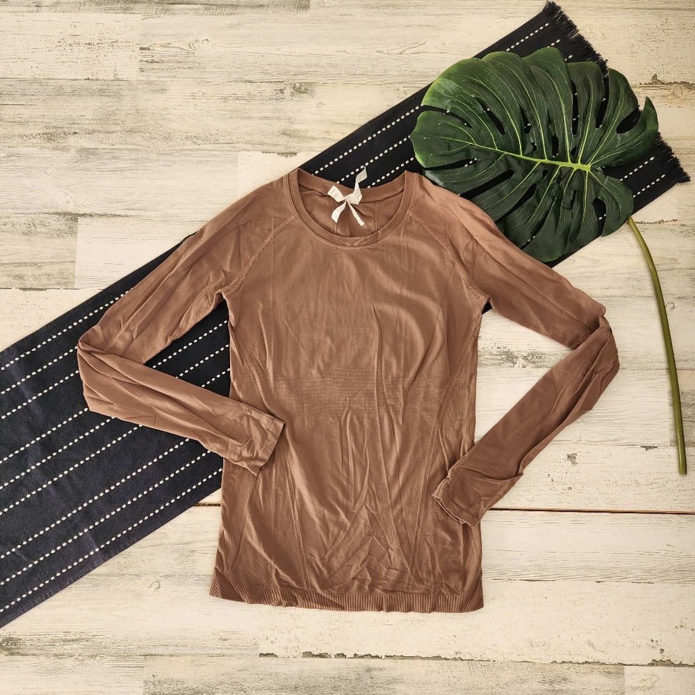 Athleta Long Sleeve Tee in Light Brown